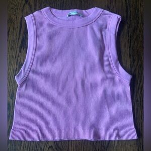 Zara Pink Ribbed Tank Top